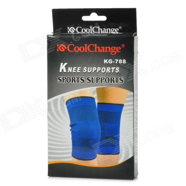 Protetor joelho Coolchange KG-788 par - preto/azul pct 10 un